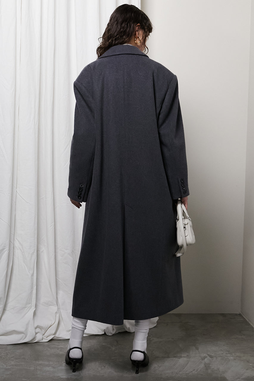 【24WINTER PRE ORDER】Melange Wool Long Double Coat