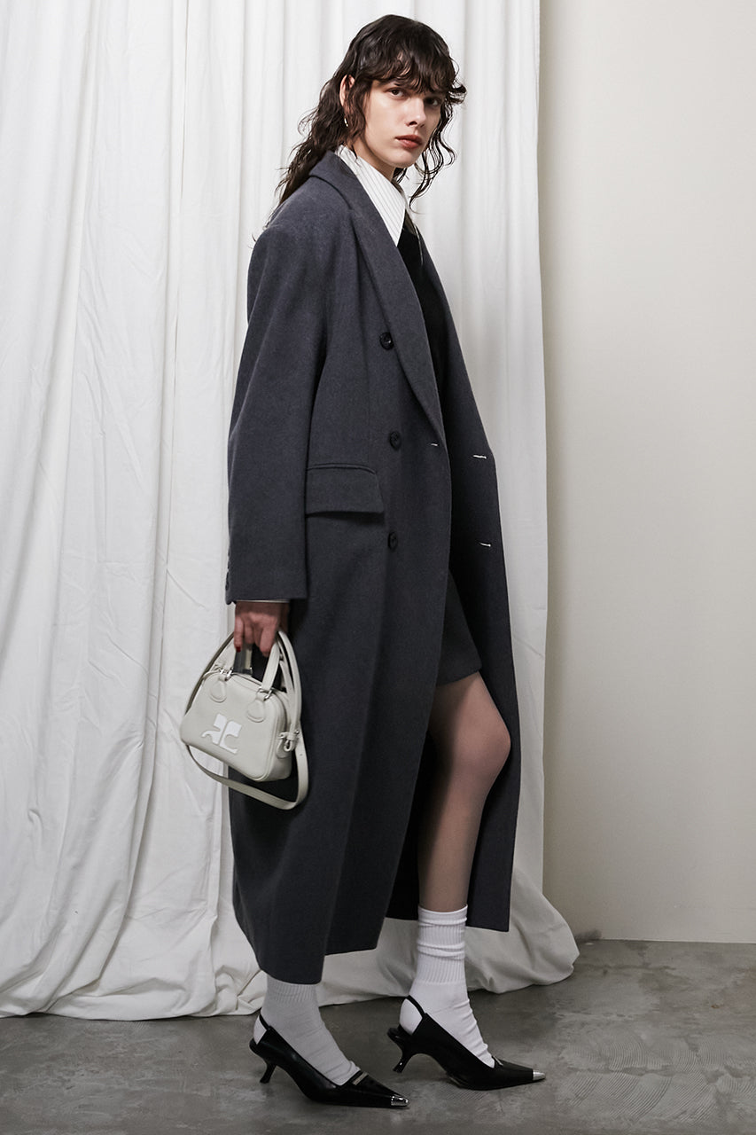 【24WINTER PRE ORDER】Melange Wool Long Double Coat