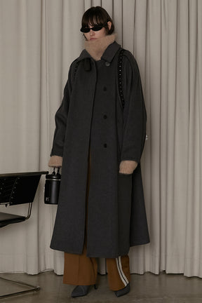 [Weboff Part number] Over Wool Cape COAT