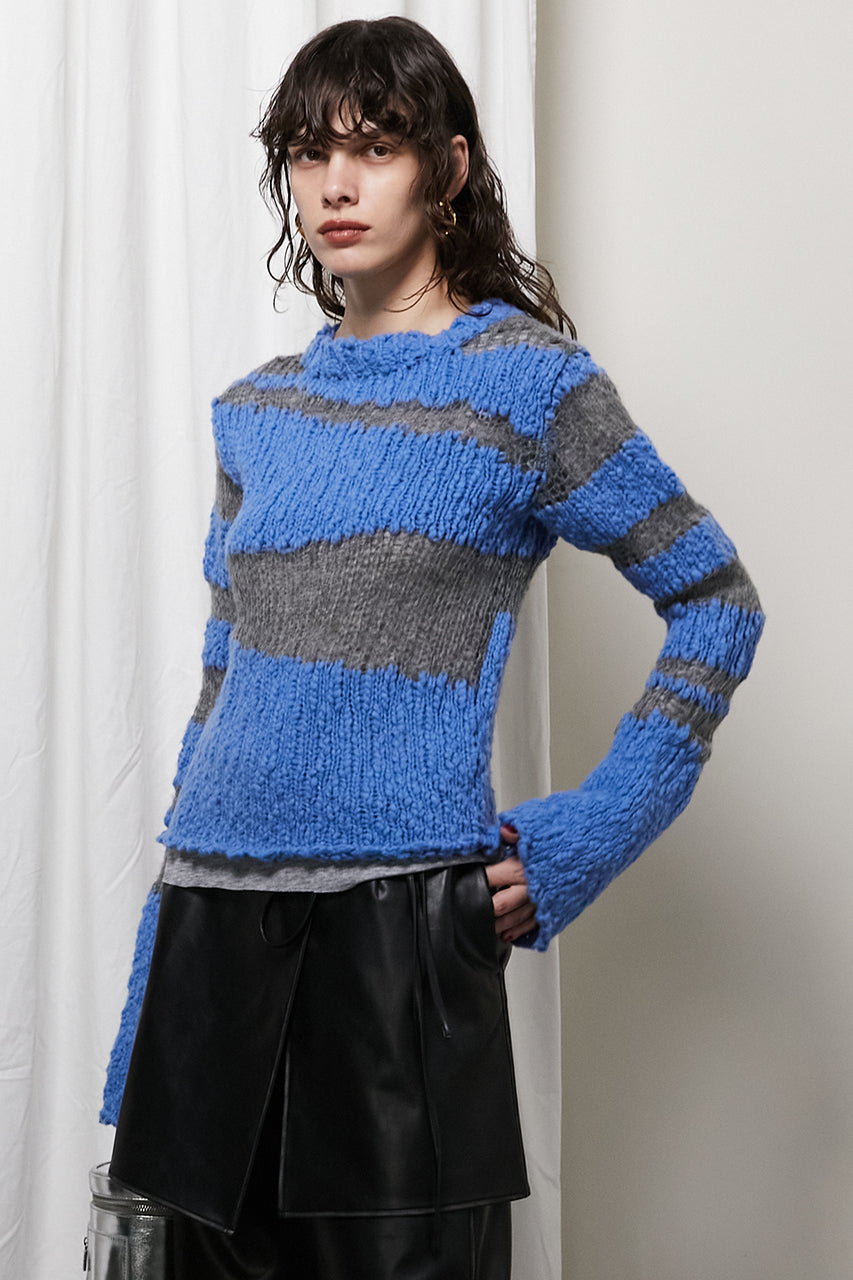 【24WINTER PRE ORDER】Slub Mohair Border Knit