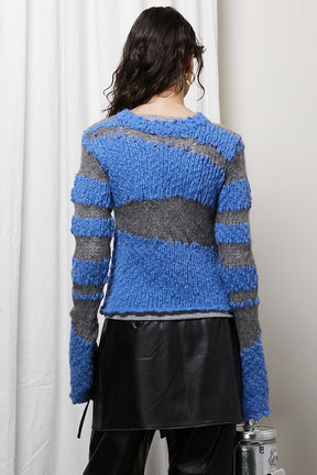 【24WINTER PRE ORDER】Slub Mohair Border Knit