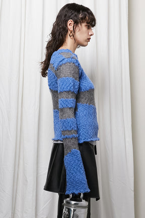 【24WINTER PRE ORDER】Slub Mohair Border Knit