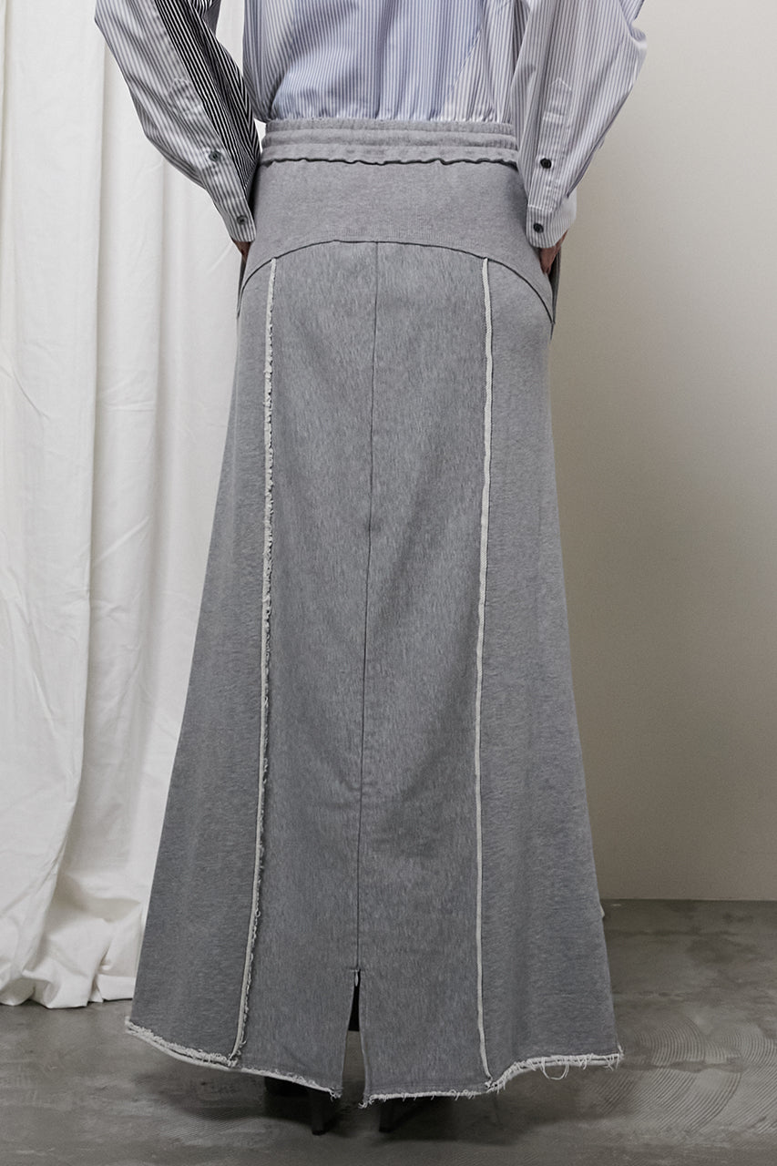 【24WINTER PRE ORDER】Outseam Sweatshirt Maxi Skirt