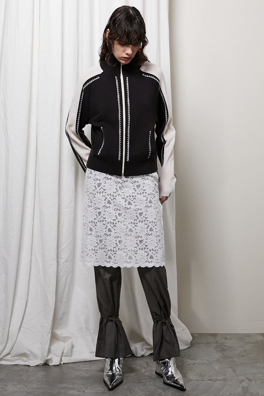 Tailored Trousers with Laced Skirt