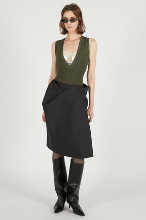 Crease Skirt Grey