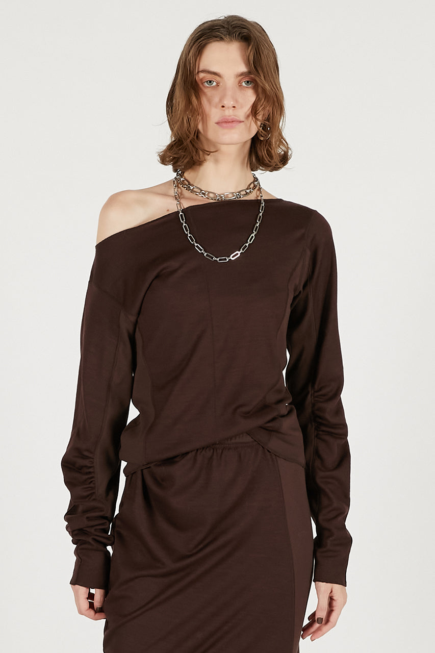 Wool Slouchy Sleeve Top - 2025 WINTER