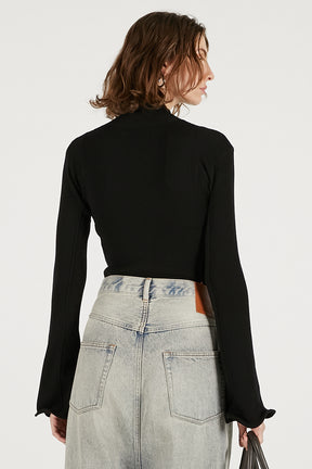 Wave Hem Sleeve Rib Knit - 2025 WINTER