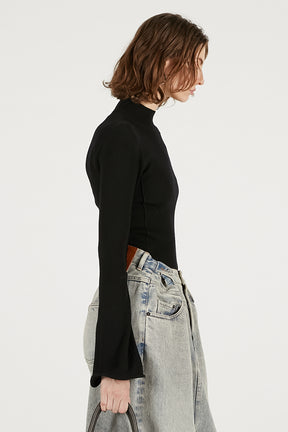 Wave Hem Sleeve Rib Knit - 2025 WINTER