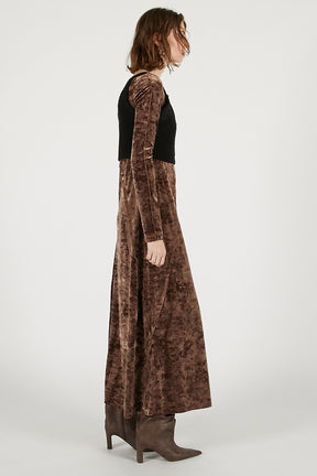 Knit Combination Velour One-Piece - 2025 WINTER