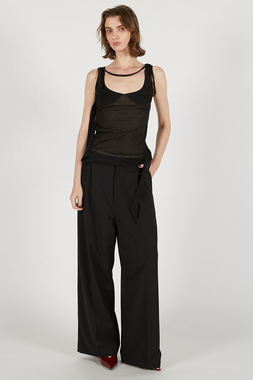 Aphora Sheer Black Top