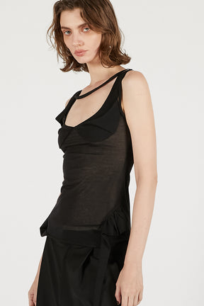 Aphora Sheer Black Top