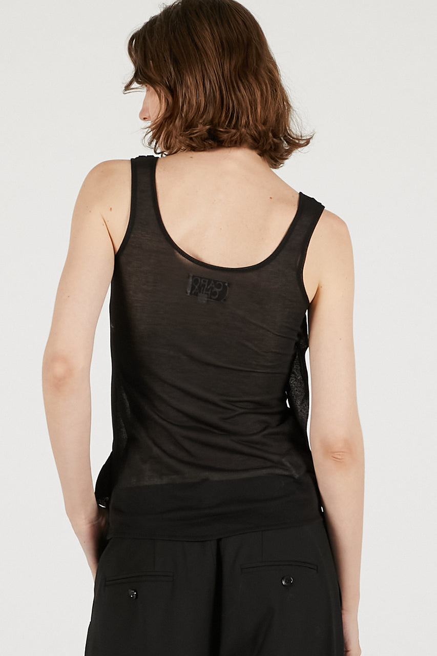 Aphora Sheer Black Top