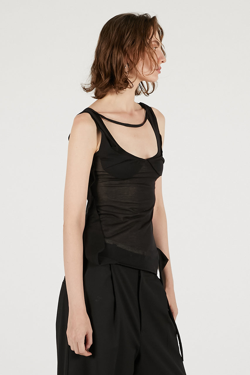 Aphora Sheer Black Top