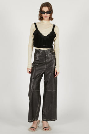 Knit Combination Velour One-Piece - 2025 WINTER