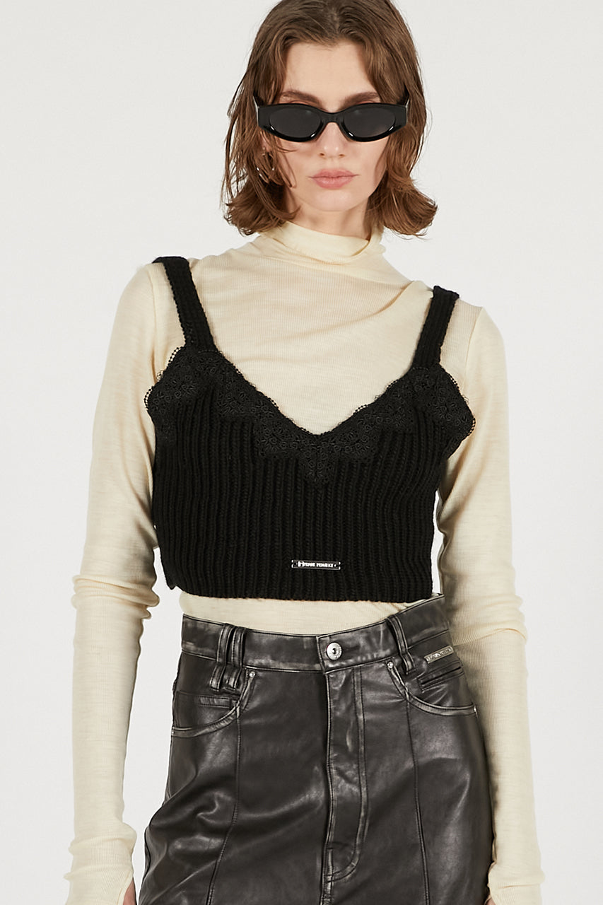 Knit Combination Velour One-Piece - 2025 WINTER