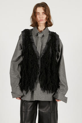 Fluffy Knit Vest