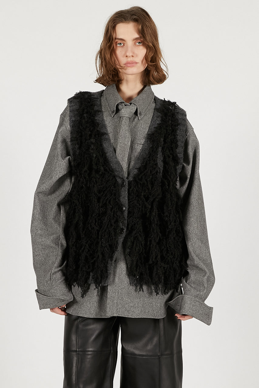 Fluffy Knit Vest