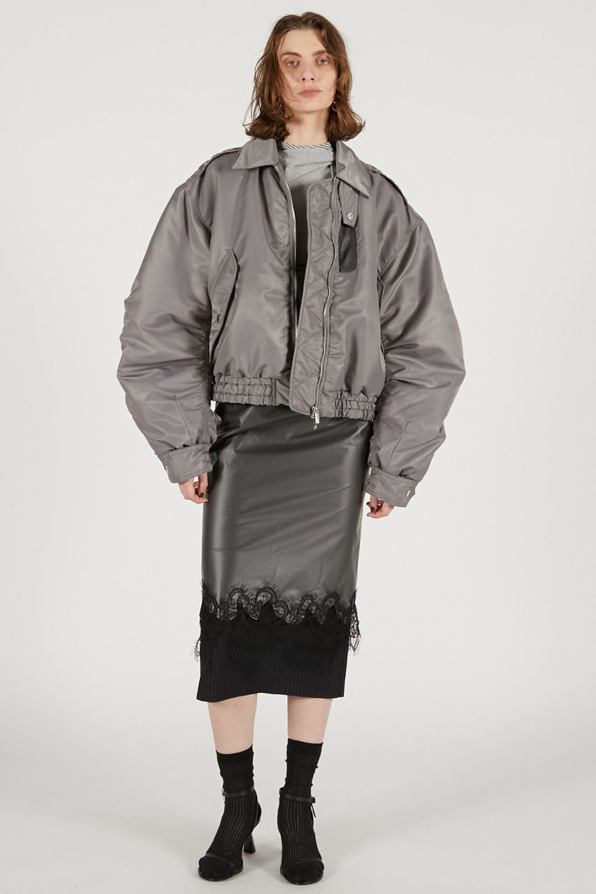 PVC Layered Midi Skirt