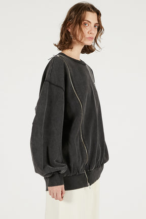 Oversized Zipper Sweatshirt - 2025 WINTER