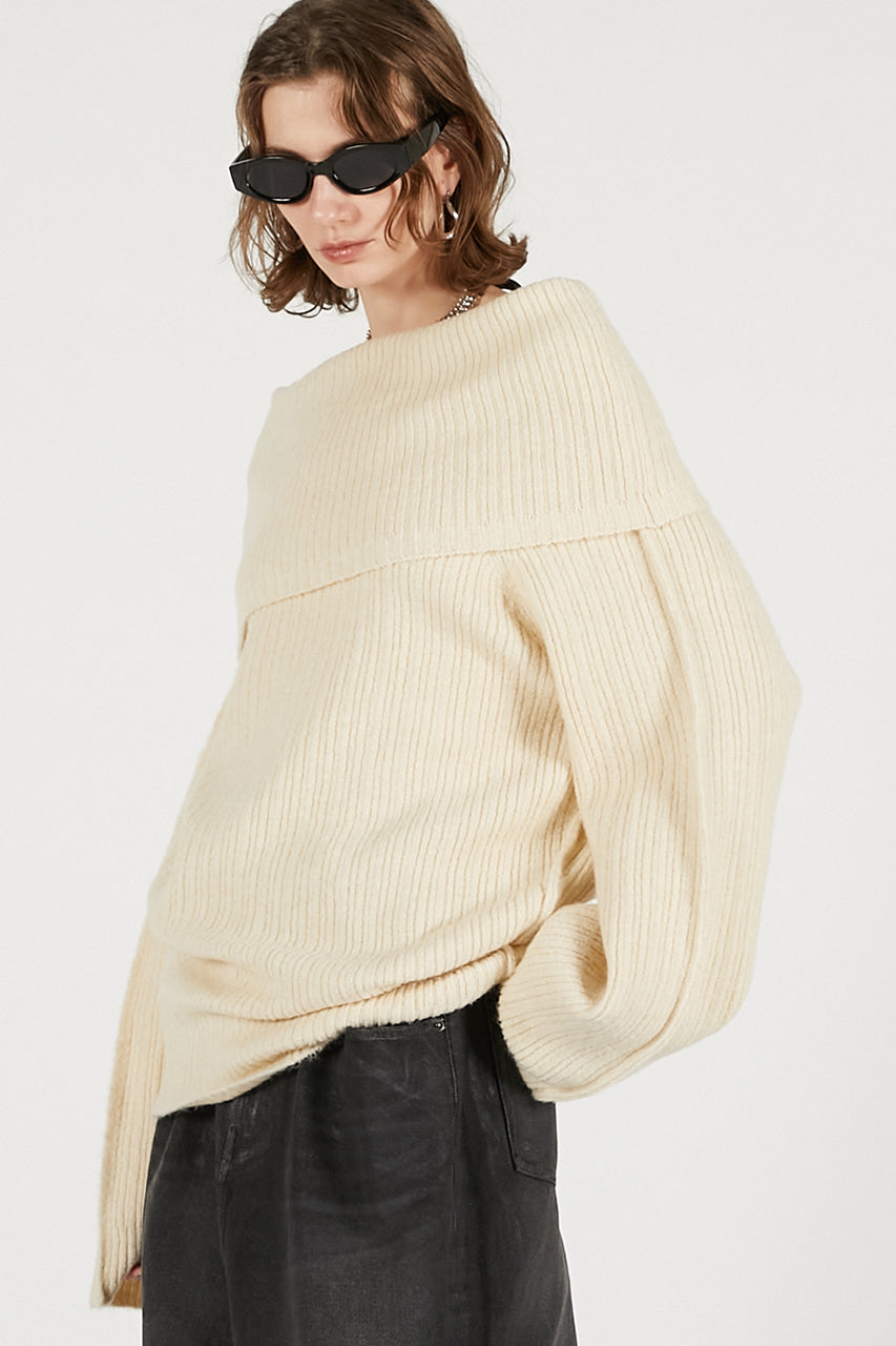 Off-Shoulder Knit - 2025 WINTER