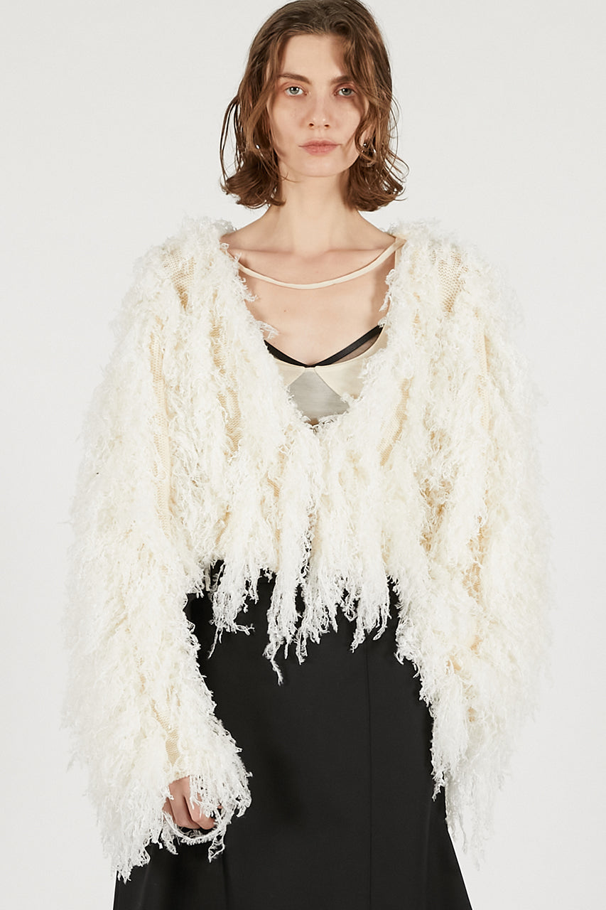 Fluffy Knit Cardigan - 2025 WINTER