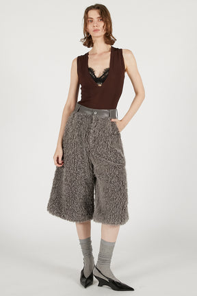 Deep V Neck Bodysuit Chocolate