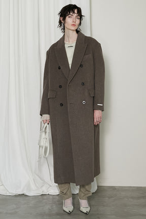 [24Autumn PRE ORDER] Melange Wool Long Double Coat