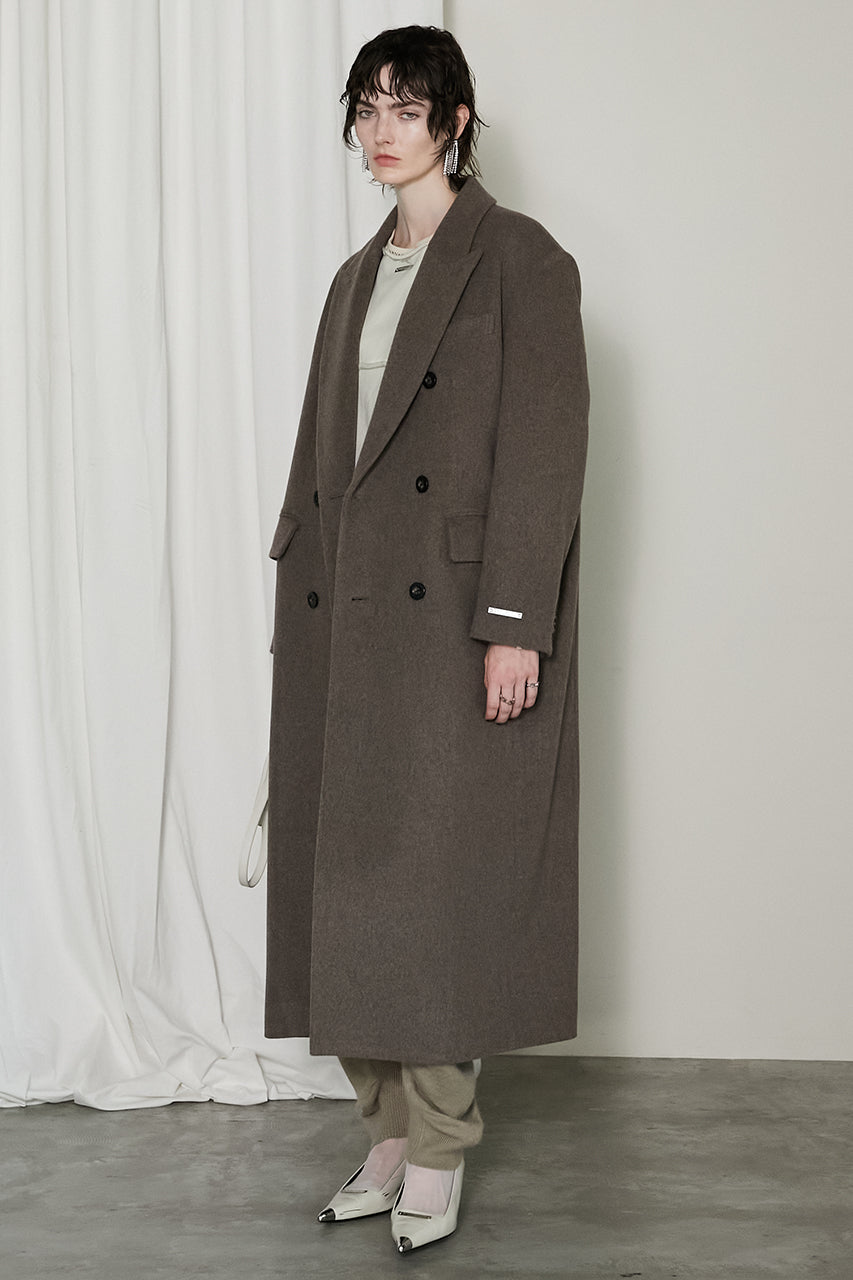 [24Autumn PRE ORDER] Melange Wool Long Double Coat