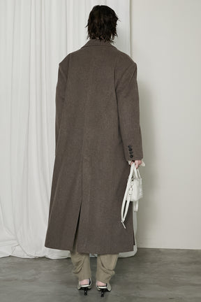 【24WINTER PRE ORDER】Melange Wool Long Double Coat