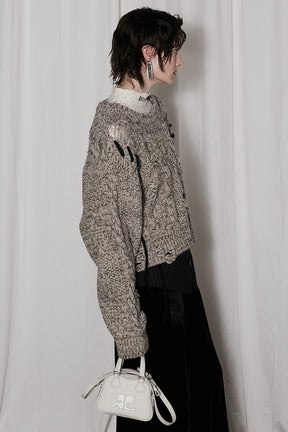 【24WINTER PRE ORDER】Vintage Cable Short Knit