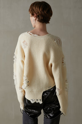 【SALE】Hard Crashed Knit Pullover