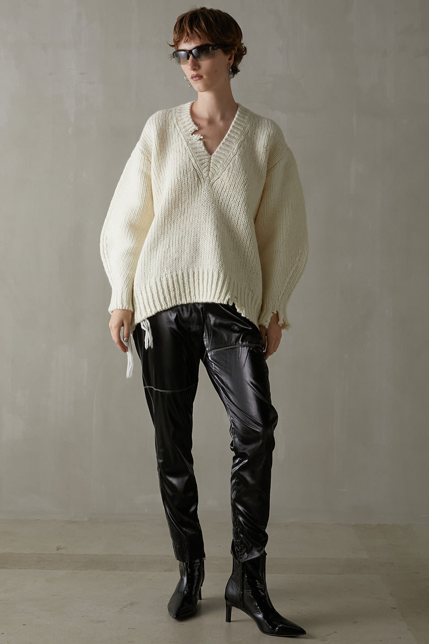 [SALE] Leather Like Slim Pants