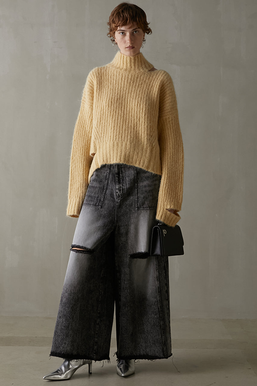 [Weboff Part number] Shaggy Slit Knit