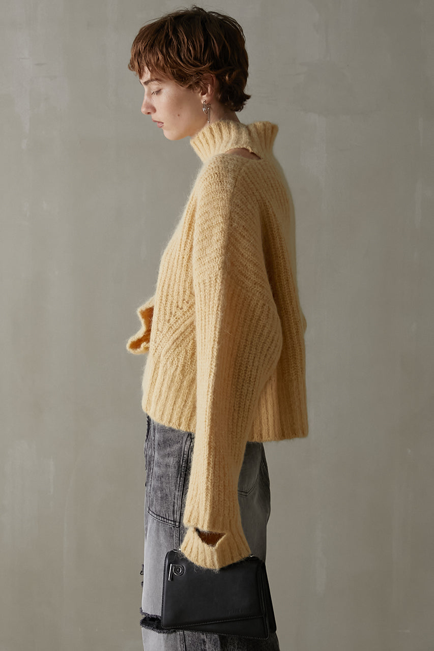 【SALE】Shaggy Slit Knit