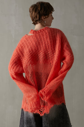 Mohair Mesh Pullover