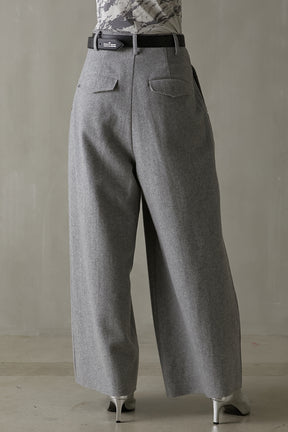 [Weboff Part number] Super100 Cut Off Wool Pants