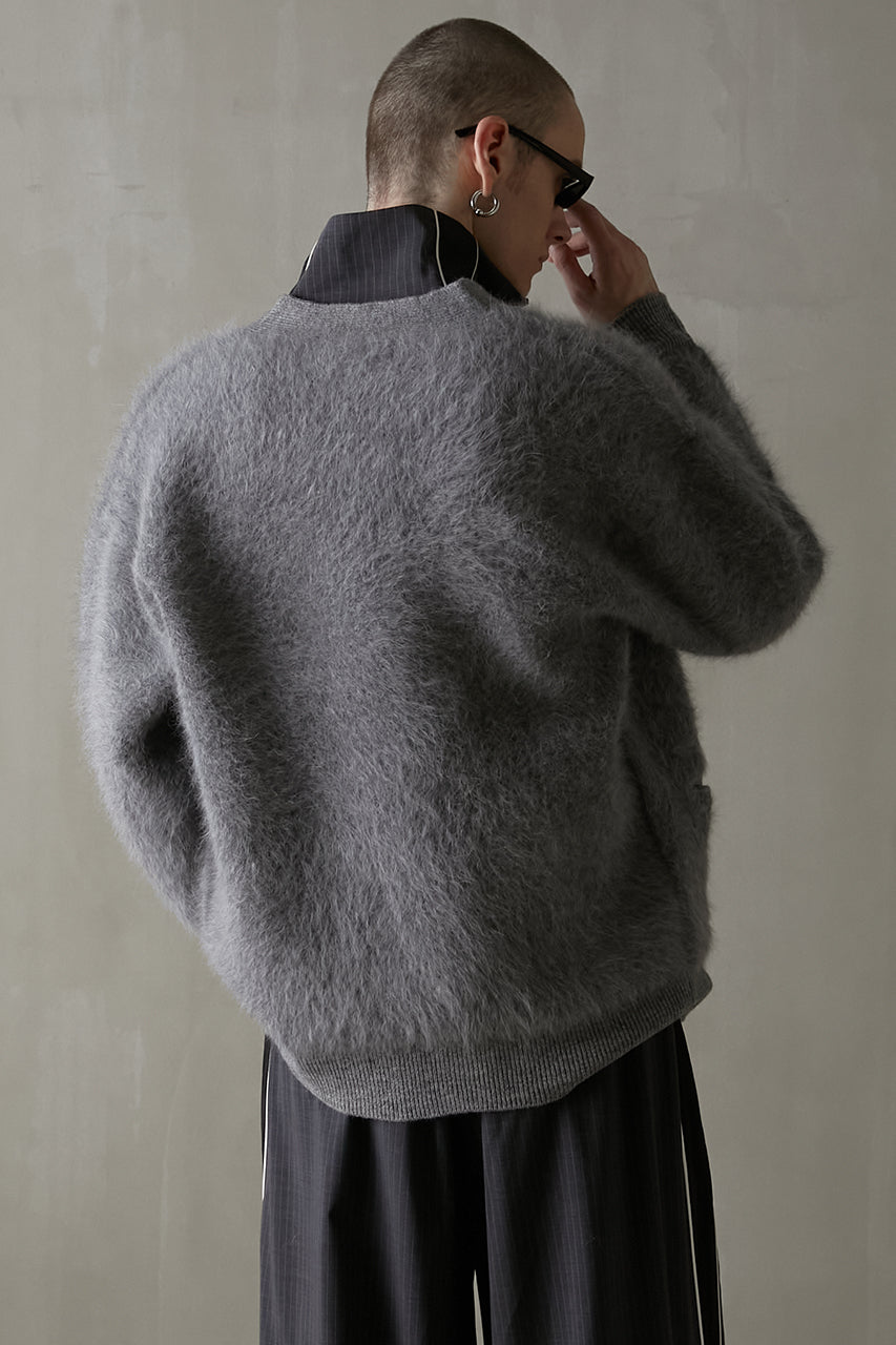 Double Face Angora Knit Cardigan