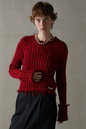 【SALE】Damaged Knit Pullover