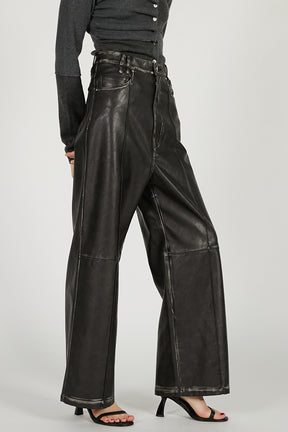 Synthetic Leather Press Pants - PRE ORDER