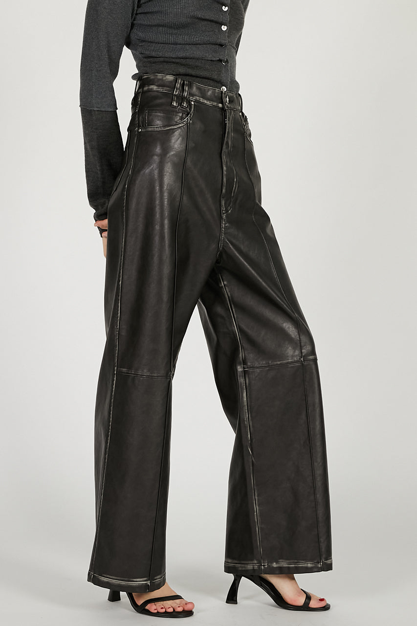 Synthetic Leather Press Pants - PRE ORDER