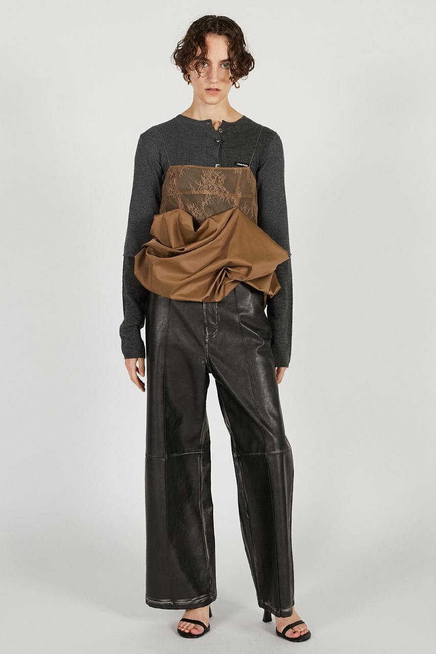 Synthetic Leather Press Pants - PRE ORDER