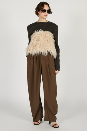 Long Faux Mini Skirt