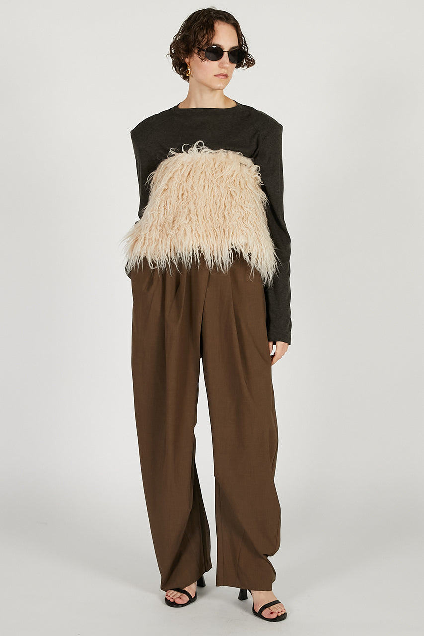 Long Faux Mini Skirt