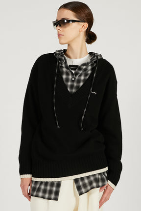 Angora Wool V-Neck Knit - 2025 WINTER