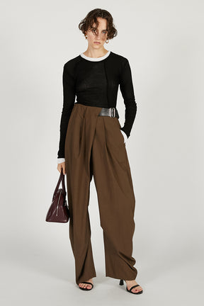 Asymmetrical Belt Pants - PRE ORDER