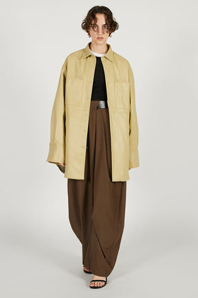 Synthetic Leather Overshirt