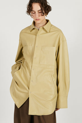 Synthetic Leather Overshirt