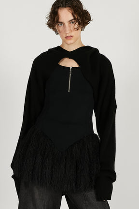 Shaggy Hem Peplum Tank