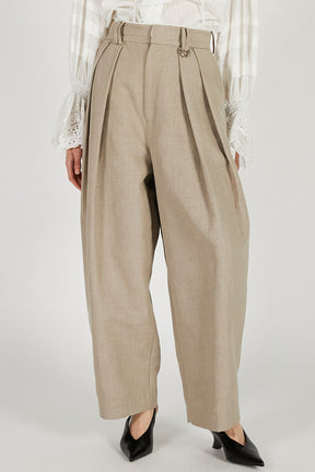 Volume-Tuck High-Waist Pants - 2026 SPRING