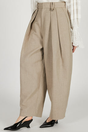 Volume-Tuck High-Waist Pants - 2026 SPRING